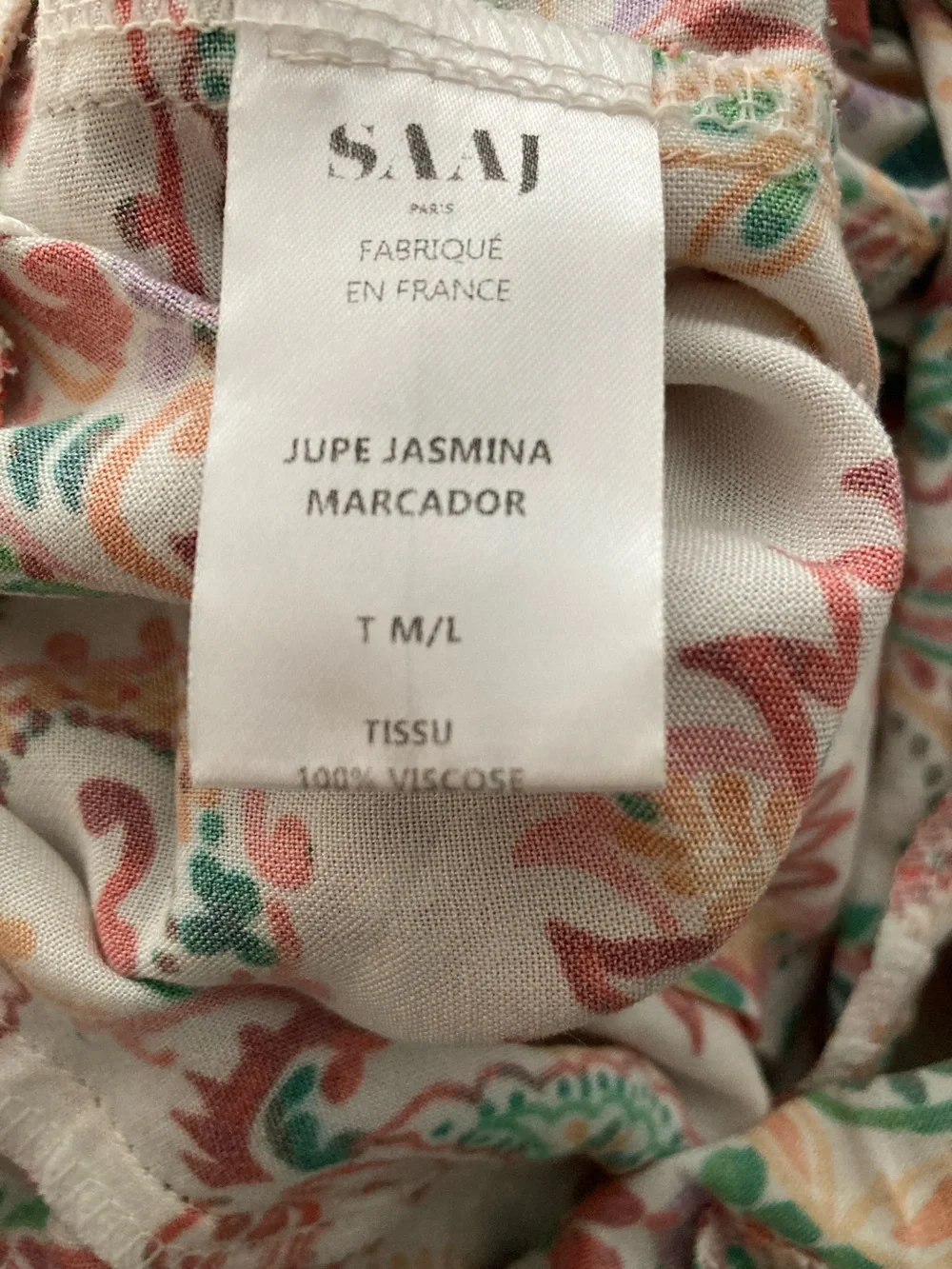 Sezane ( SAAJ Paris) skirt M/L - Picture 5 of 6